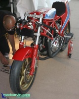 1983 TT1 Working on the Bike: Lou Saif working on the clutch of his 1983 Ducati TT1 750cc motorcycle. 1983 TT1 Working on the Bike: Lou Saif working on the clutch of his 1983 Ducati TT1 750cc motorcycle.